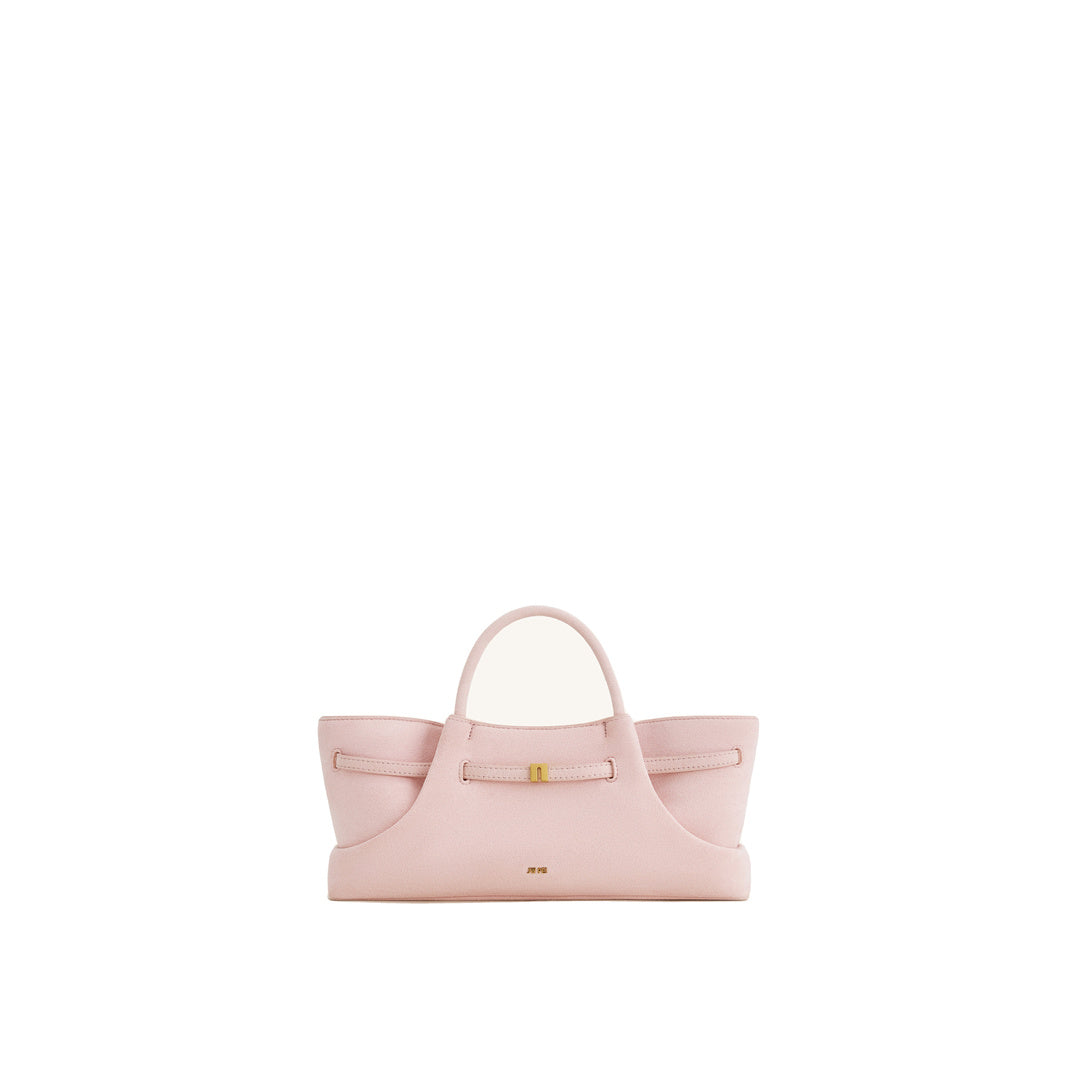 JW PEI Maeve Dachshund Metal Charm Faux Suede Tote Bag - Pink