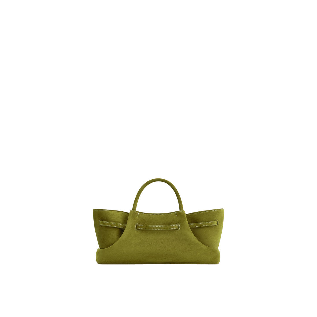 JW PEI Maeve Dachshund Metal Charm Faux Suede Tote Bag - Olive Green