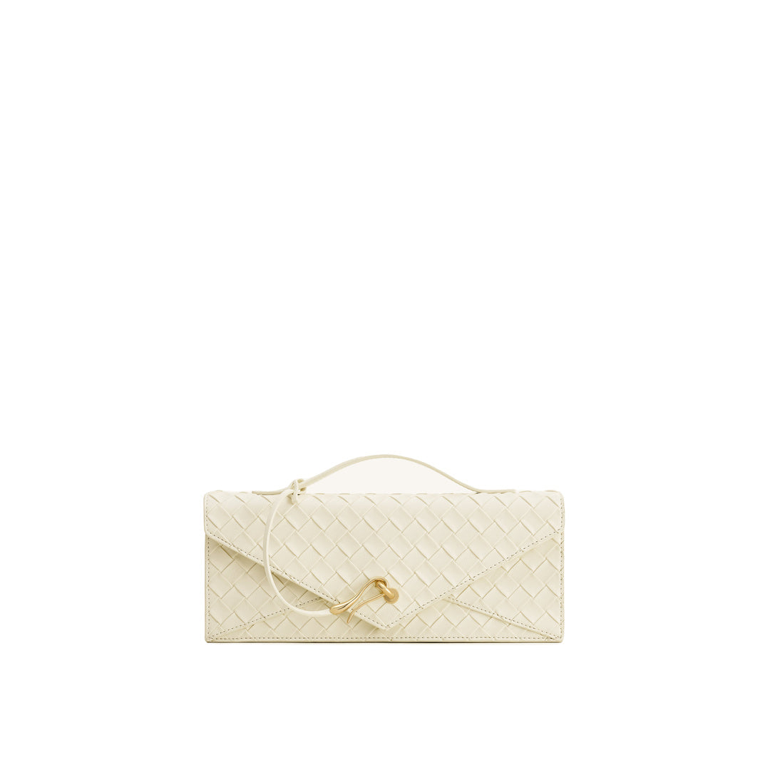 JW PEI Celeste Woven Textured Envelope Top Handle Bag - Ivory