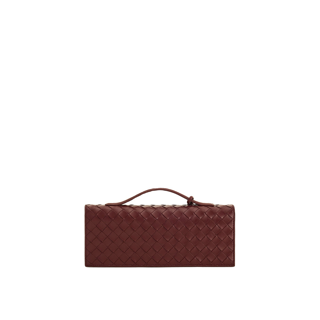 JW PEI Celeste Woven Textured Envelope Top Handle Bag - Burgundy