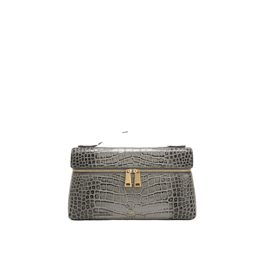 JW PEI Thea Top Handle Bag - Grey Croc
