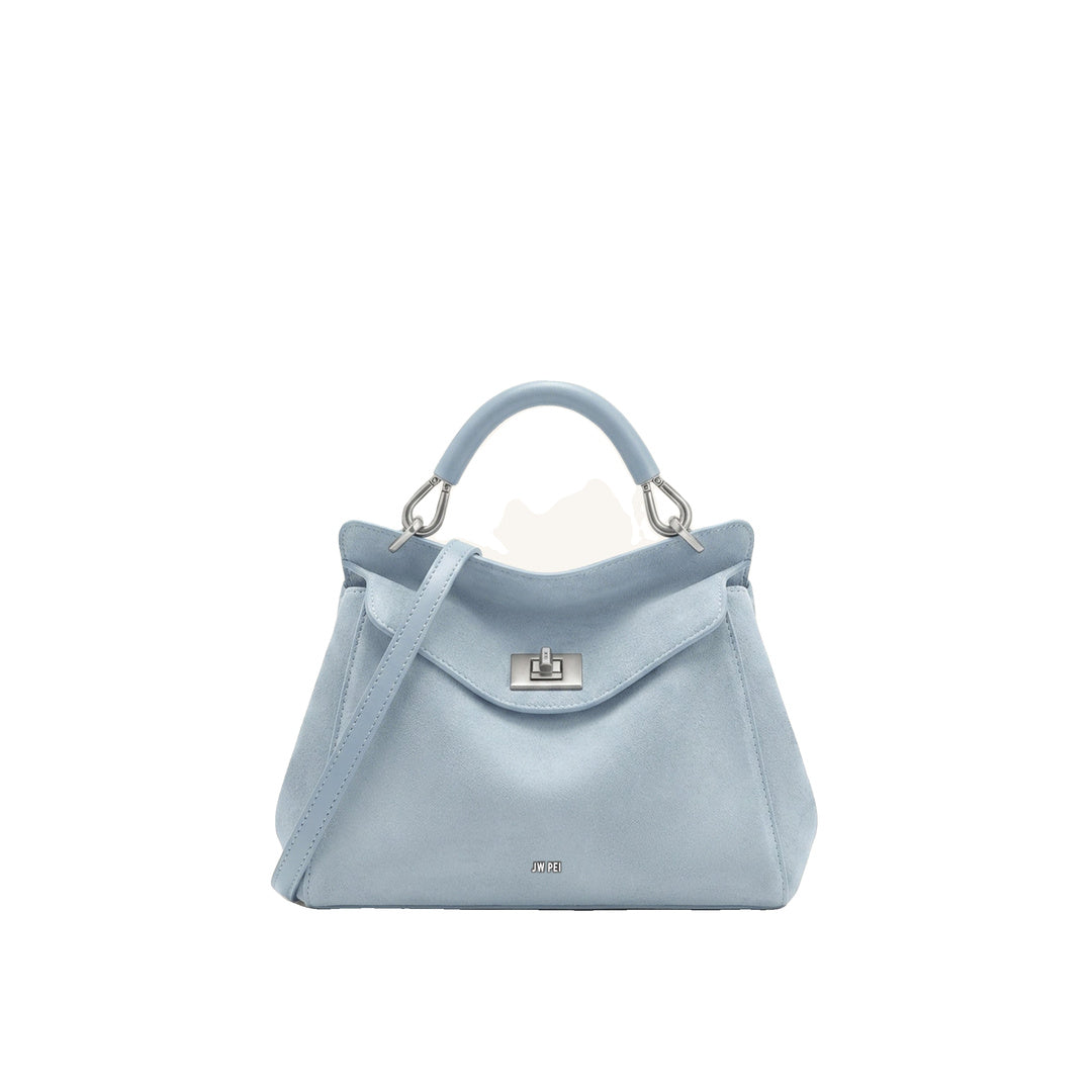 JW PEI Lucia Classic Faux Suede Top Handle Bag - Light Blue