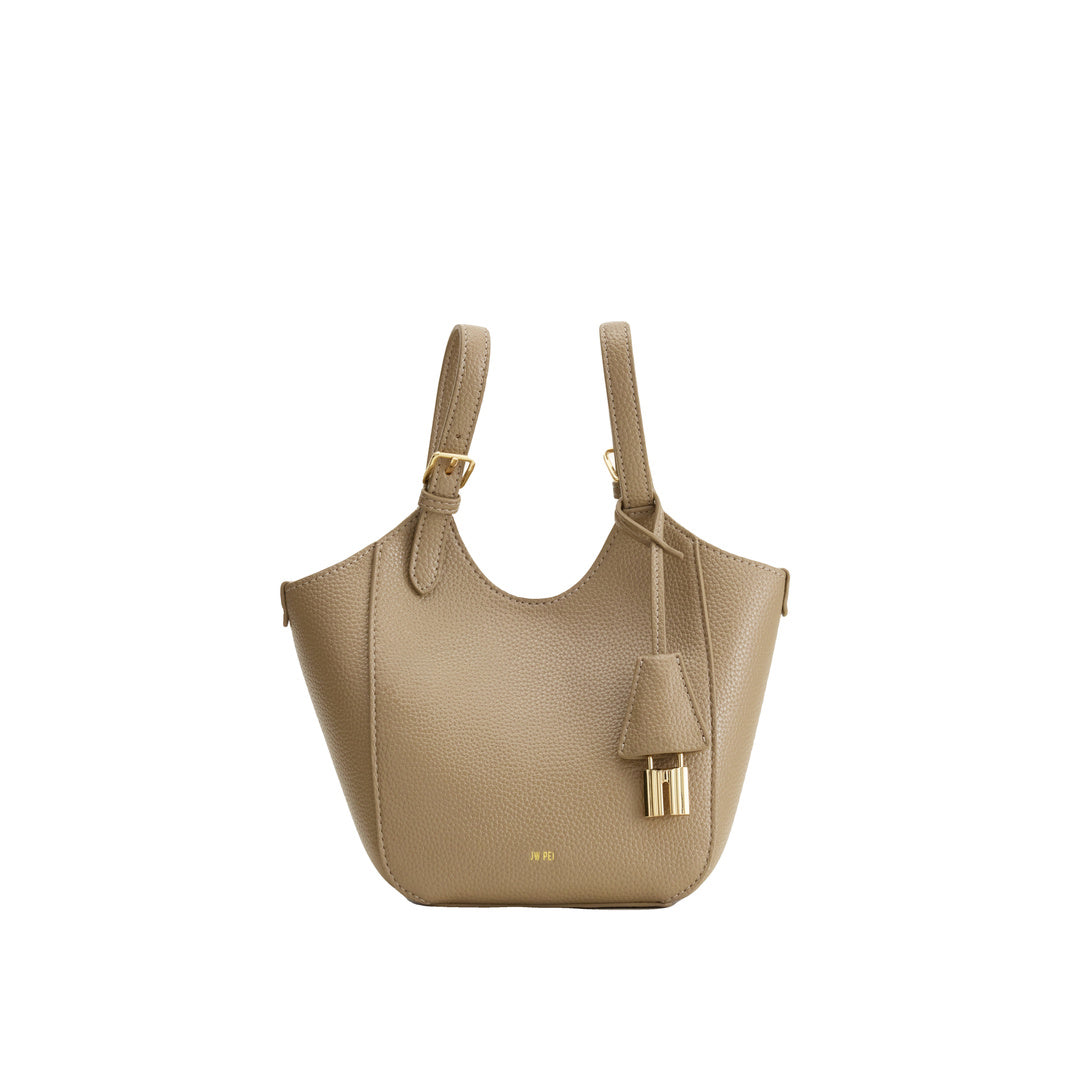 JW PEI Ines Padlock Tote Bag - Gray Beige