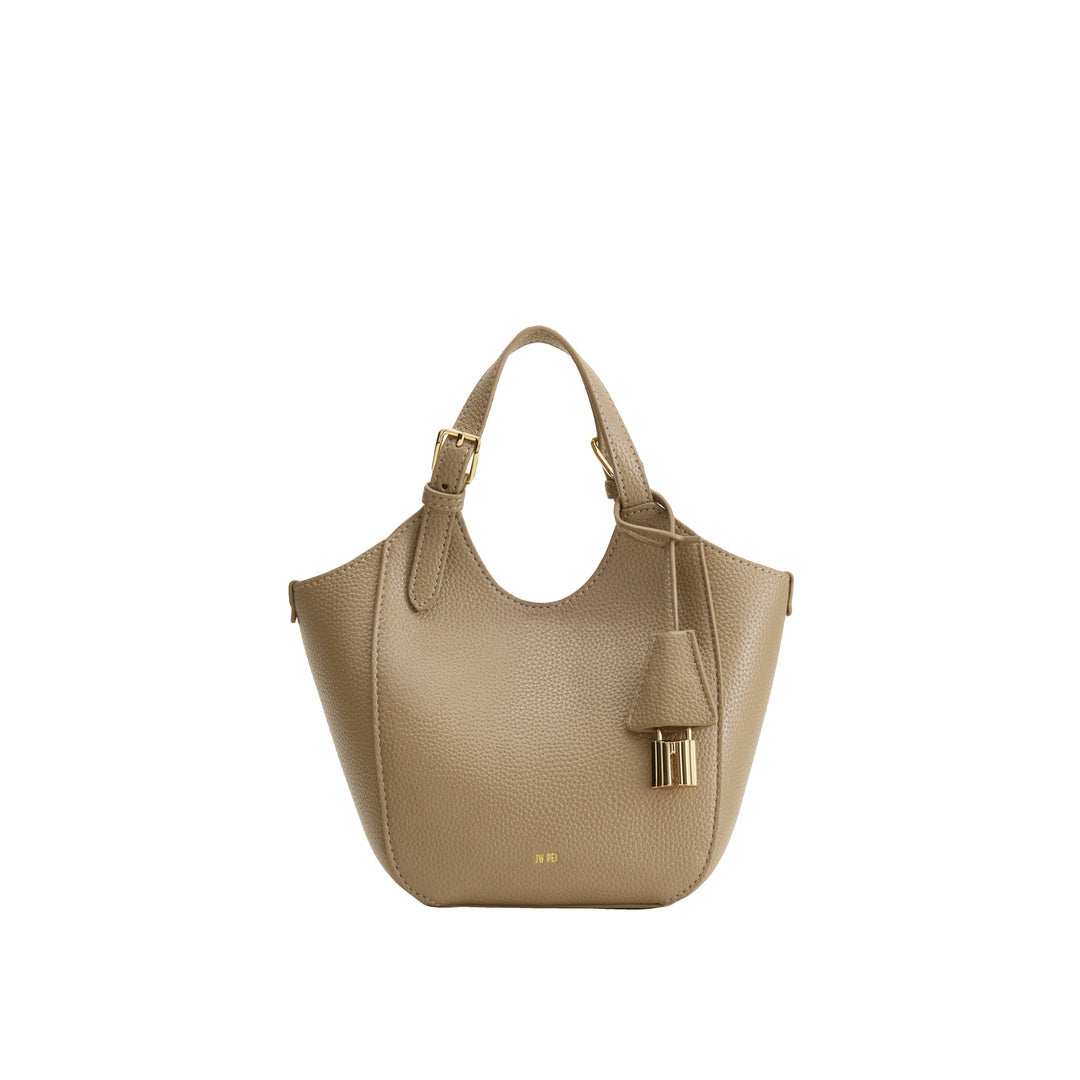 JW PEI Ines Padlock Tote Bag - Gray Beige