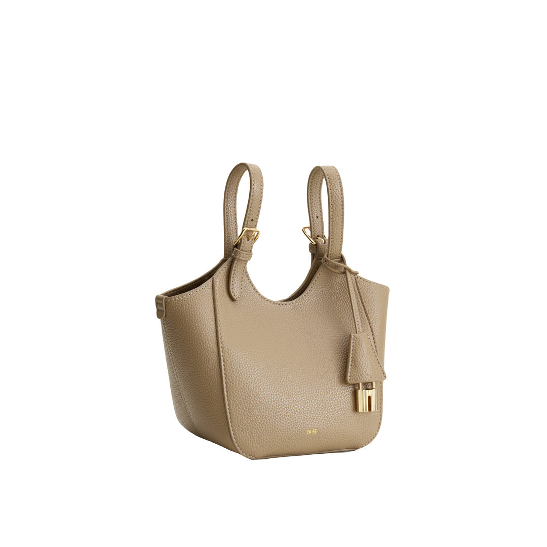 JW PEI Ines Padlock Tote Bag - Gray Beige