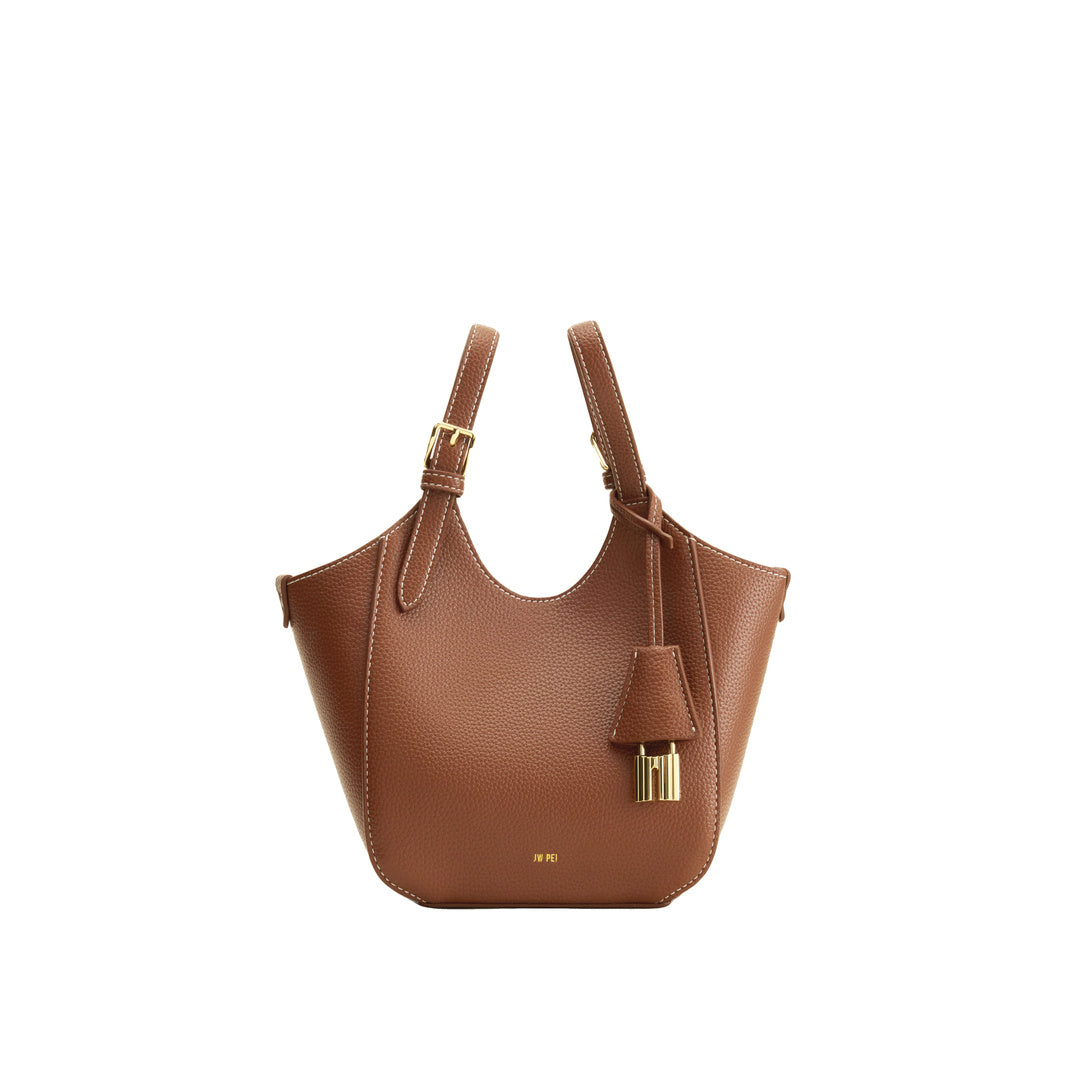 JW PEI Ines Padlock Tote Bag - Chocolate Brown