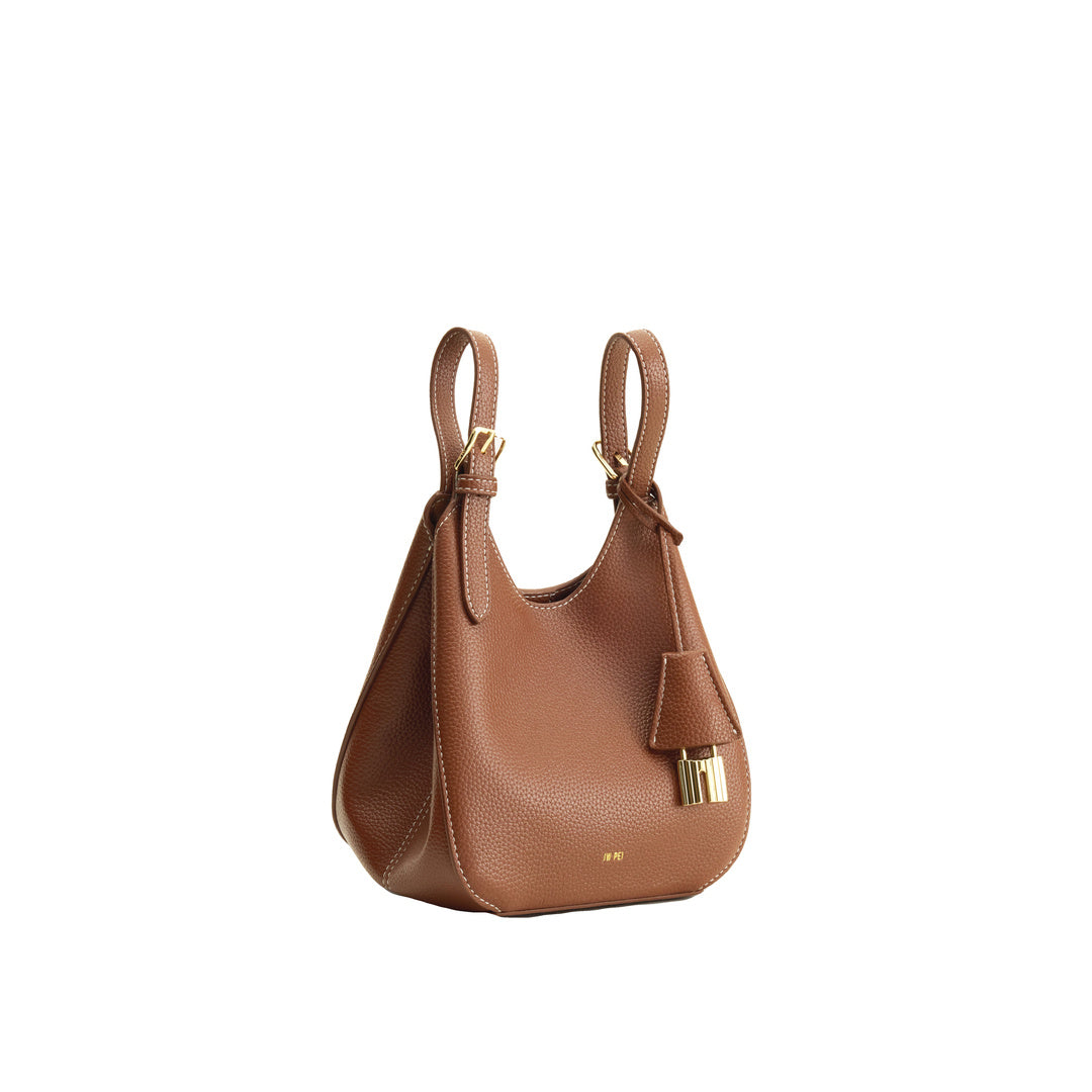 JW PEI Ines Padlock Tote Bag - Chocolate Brown