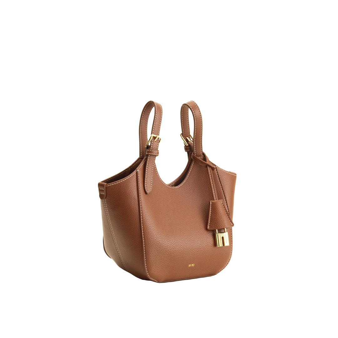 JW PEI Ines Padlock Tote Bag - Chocolate Brown
