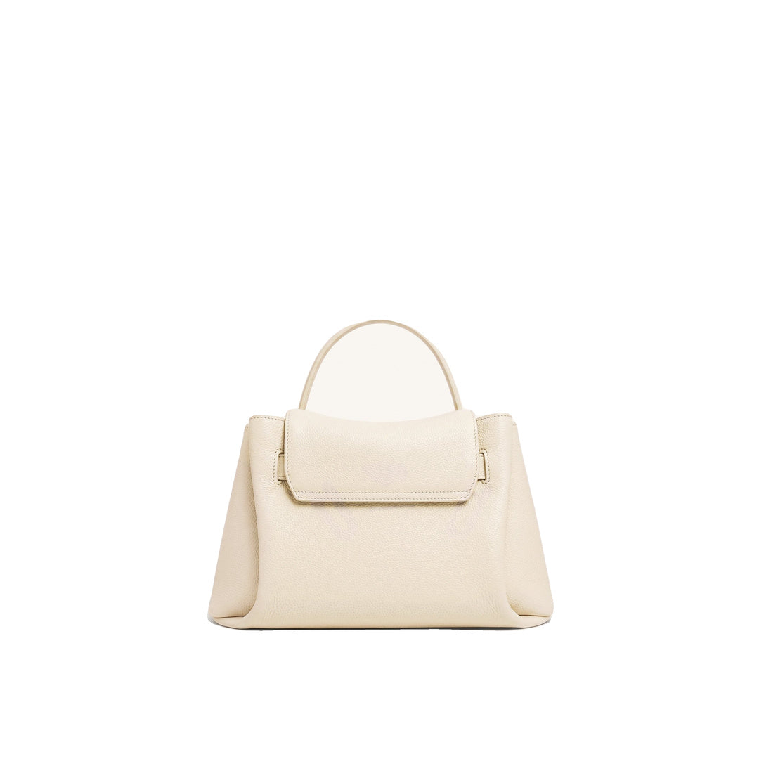 JW PEI Rhea Small Pebbled Double Buckle Shoulder Bag - White