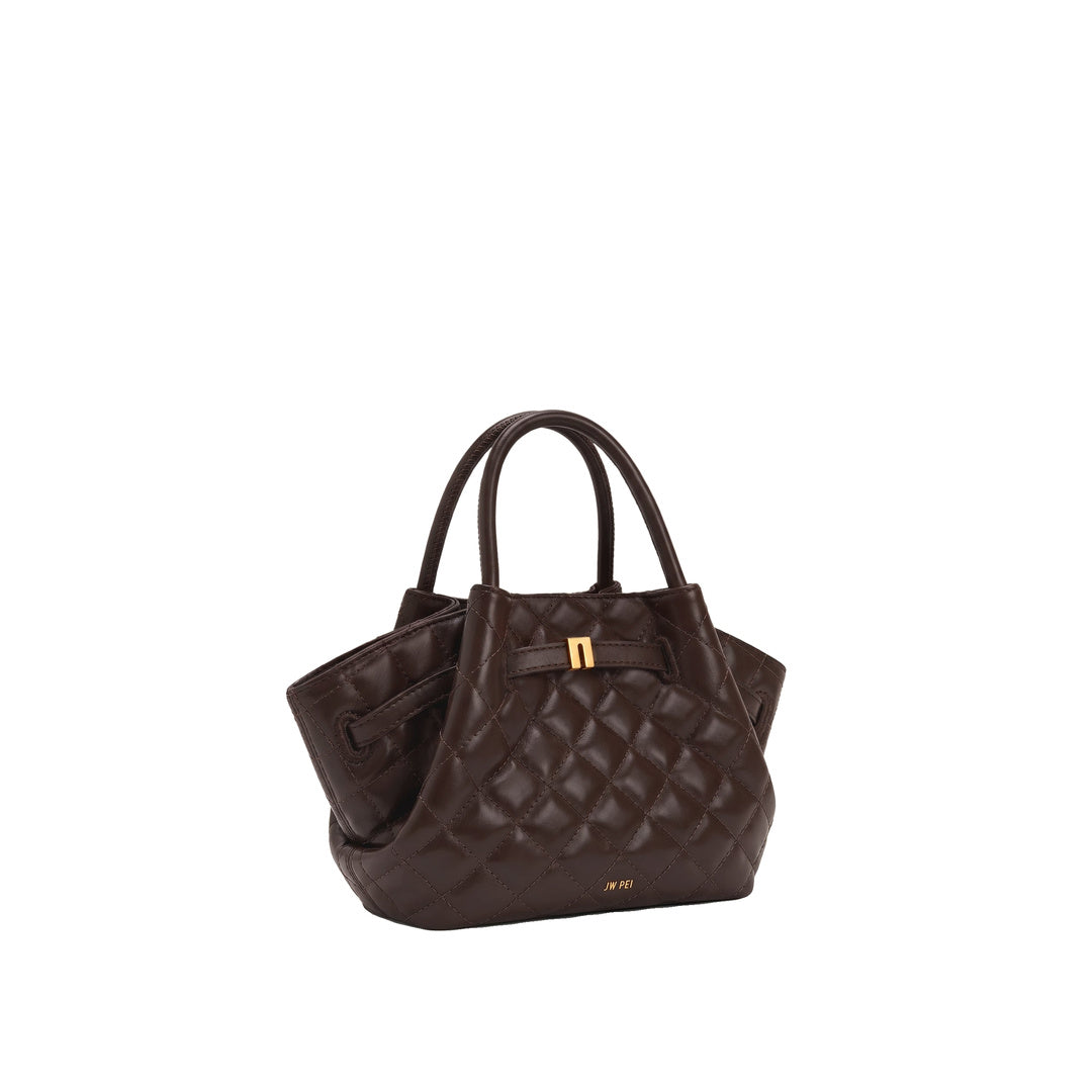 JW PEI Hana Mini Tote Bag - Dark Chocolate Brown