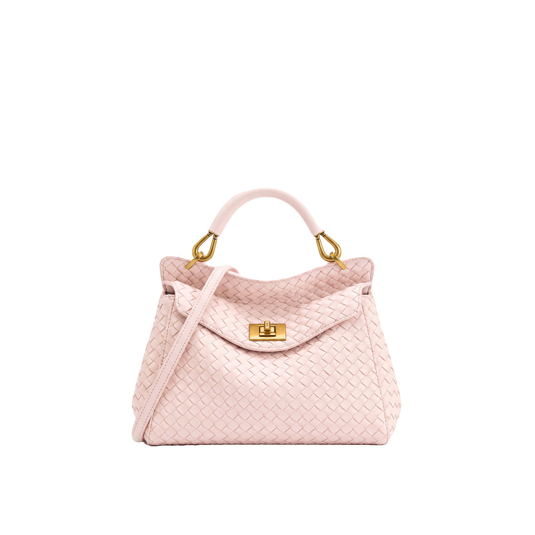 JW PEI Lucia Classic Woven Top Handle Bag - Pink