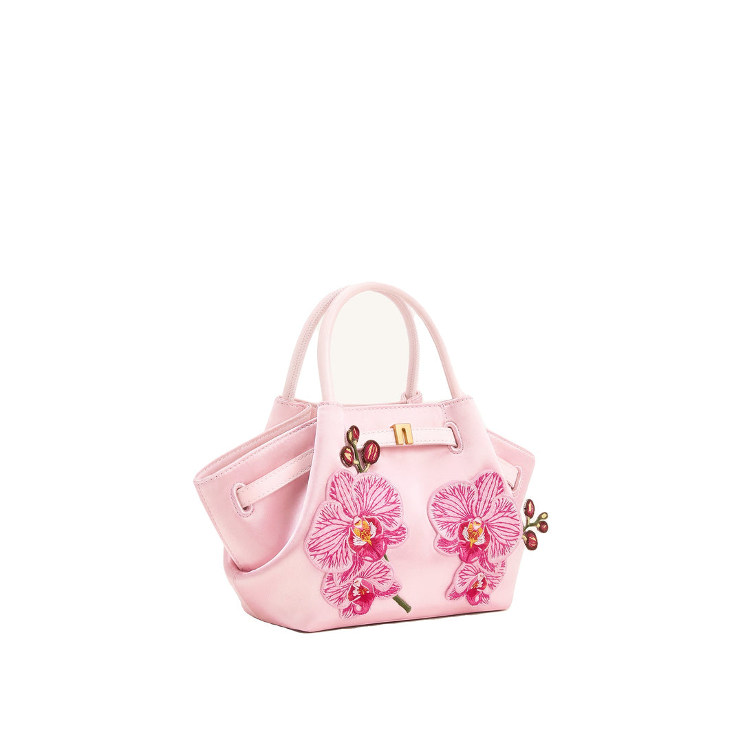 JW PEI Hana Mini Phalaenopsis Orchid Embroidery Tote Bag - Pink