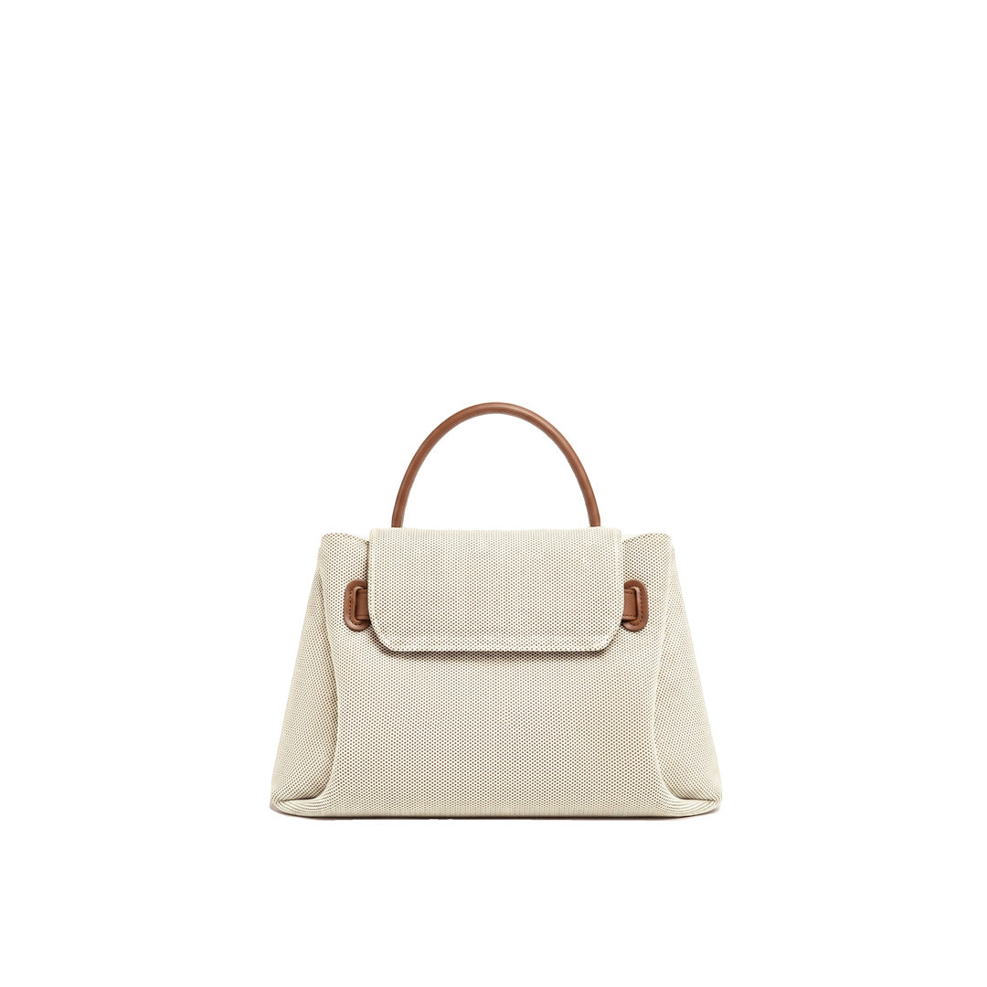 JW PEI Rhea Small Double Buckle Shoulder Bag - Brown Canvas