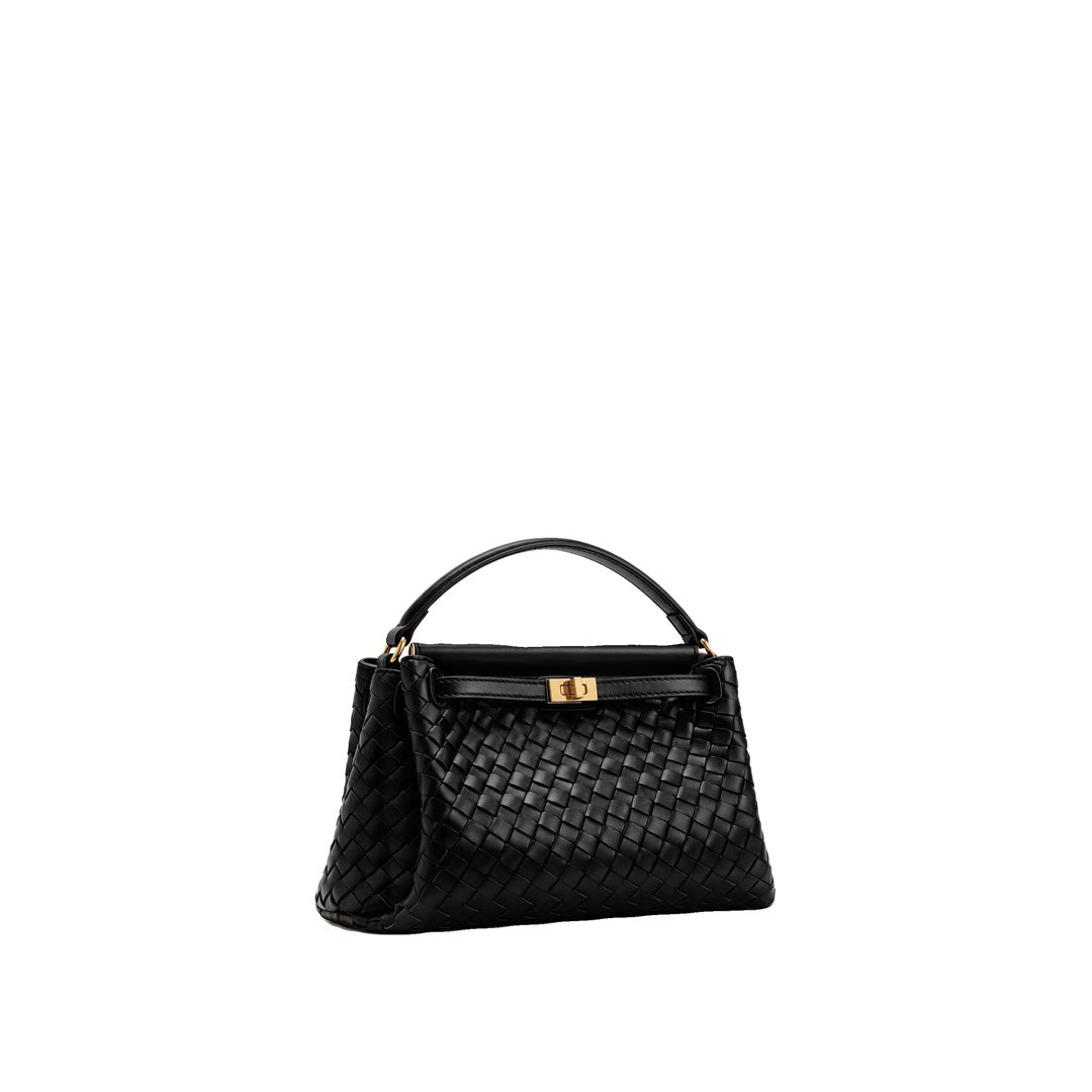 JW PEI Carmen Woven Top Handle Bag - Charcoal Black