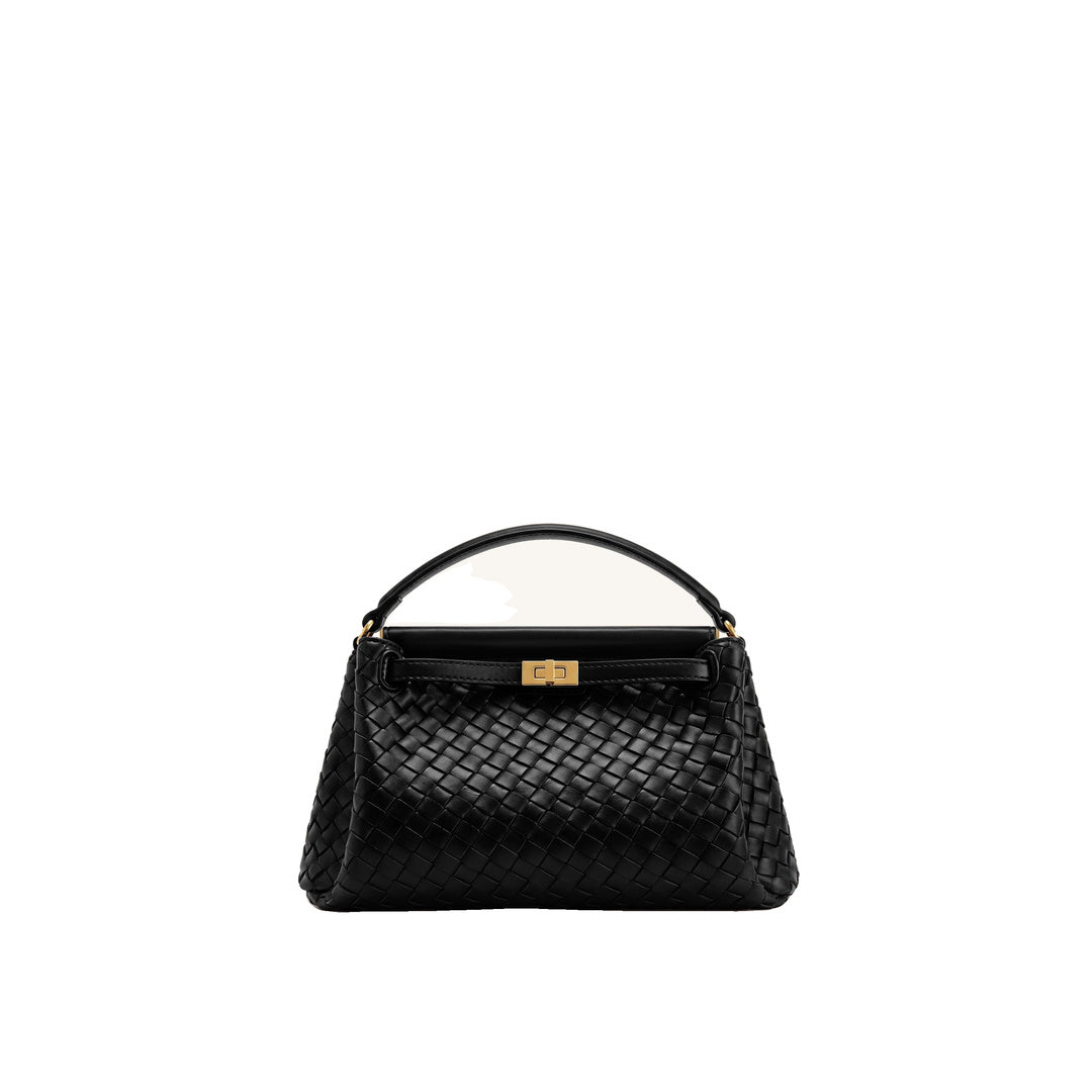 JW PEI Carmen Woven Top Handle Bag - Charcoal Black