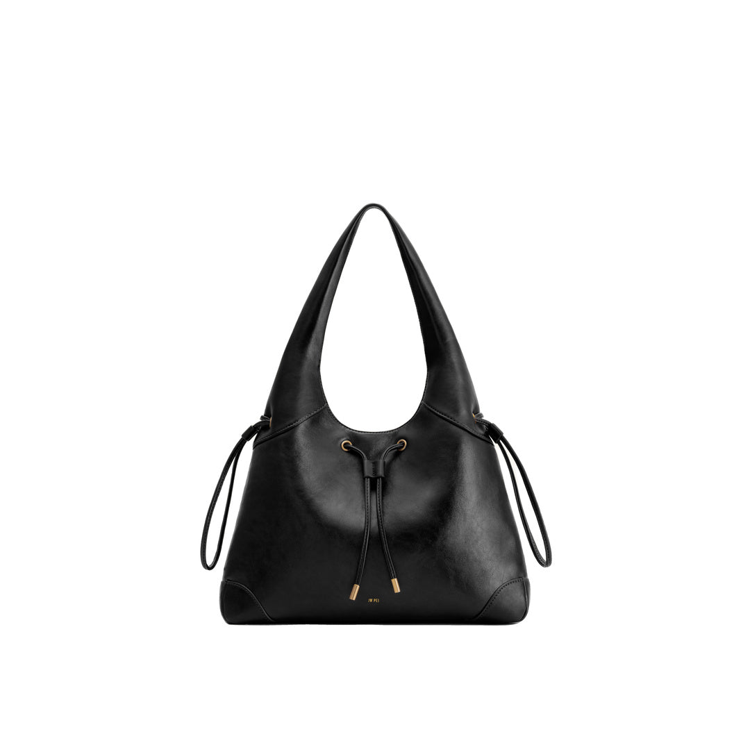 JW PEI Celandra Drawstring Hobo Bag - Black