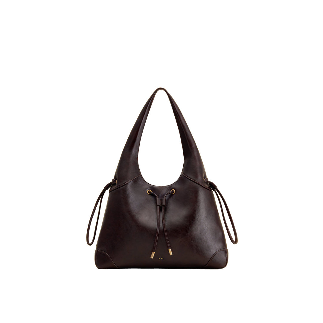 JW PEI Celandra Drawstring Hobo Bag - Dark Brown
