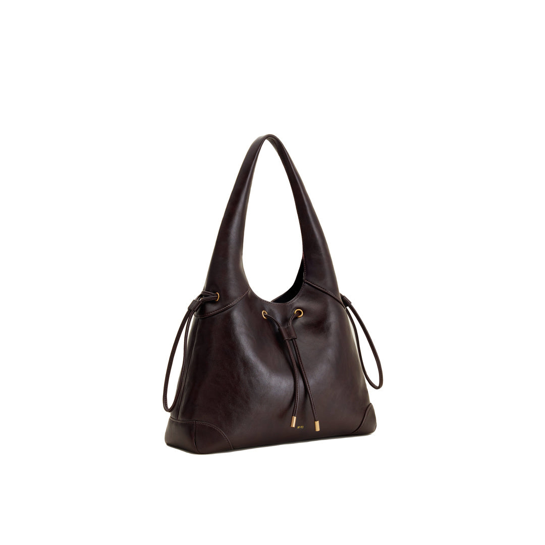 JW PEI Celandra Drawstring Hobo Bag - Dark Brown