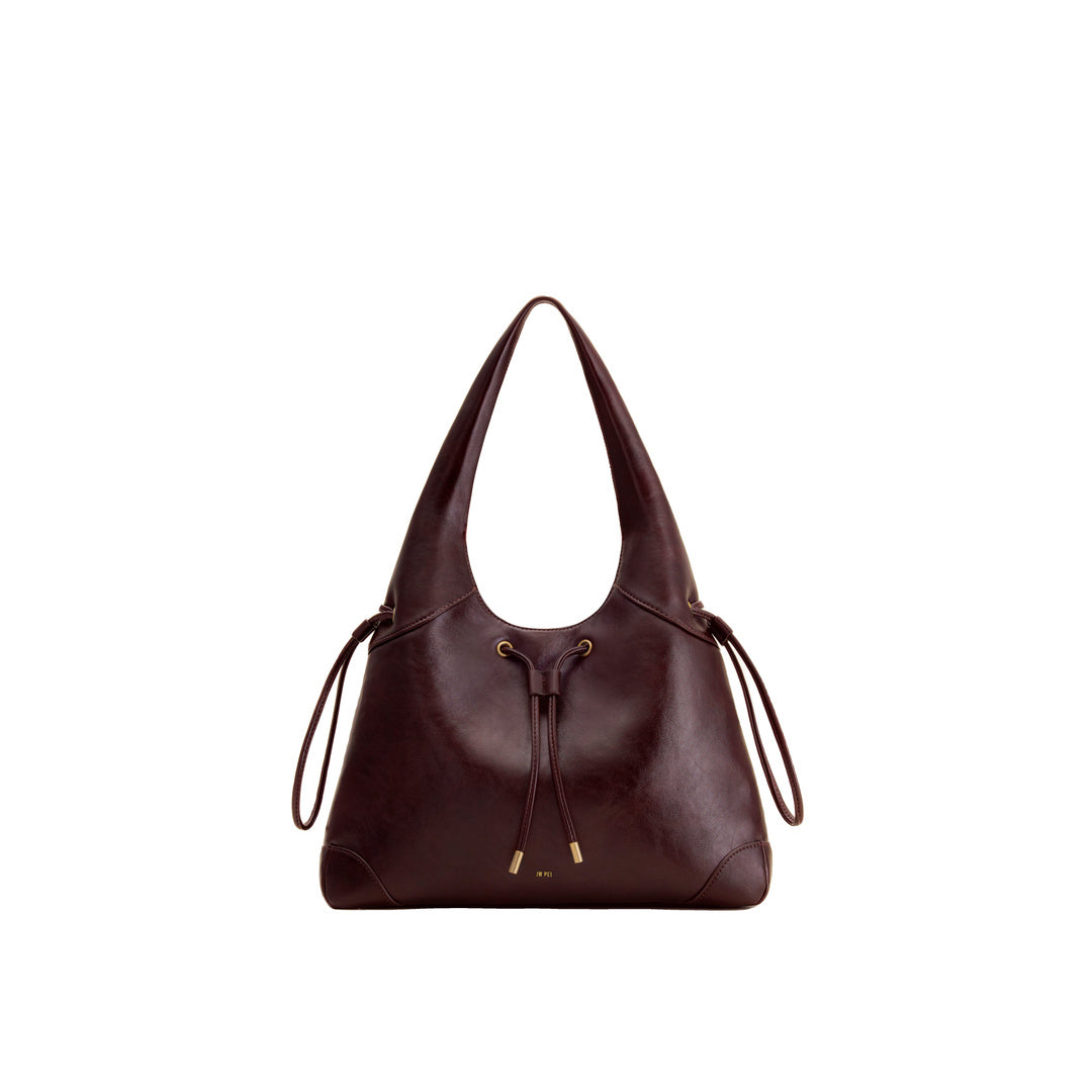JW PEI Celandra Drawstring Hobo Bag - Deep Burgundy
