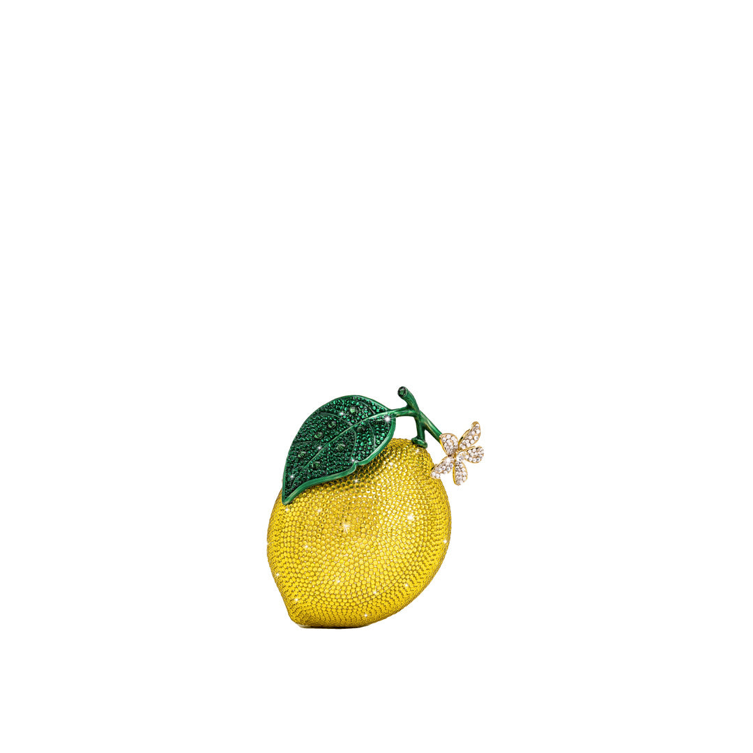 JW PEI Lemon-Inspired Rhinestone Clutch - Yellow
