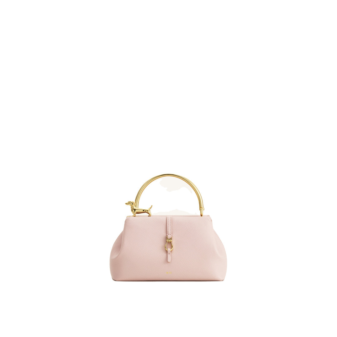 JW PEI Bruna Dachshund Metal Handle Top Handle Bag - Light Pink