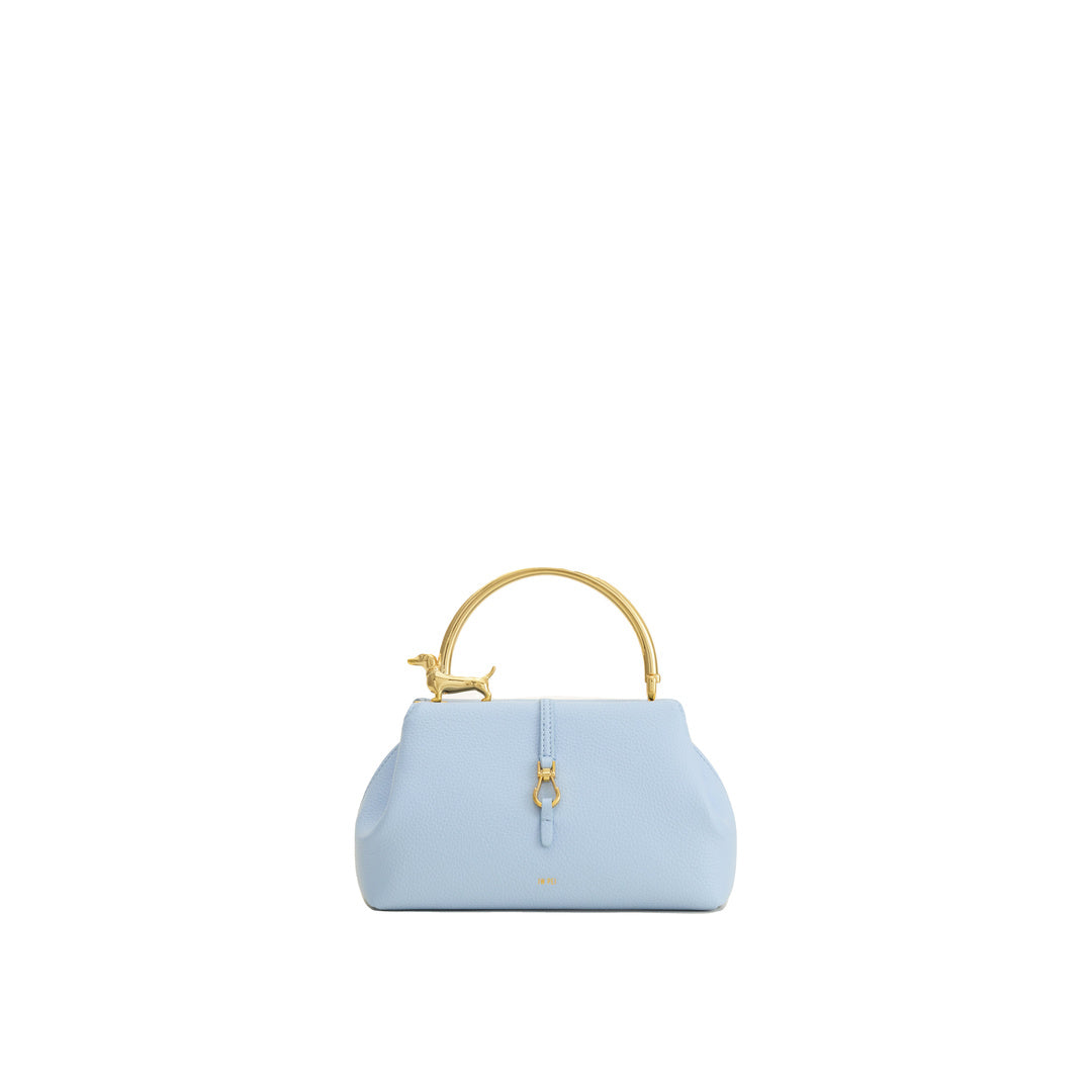 JW PEI Bruna Dachshund Metal Handle Top Handle Bag - Light Blue