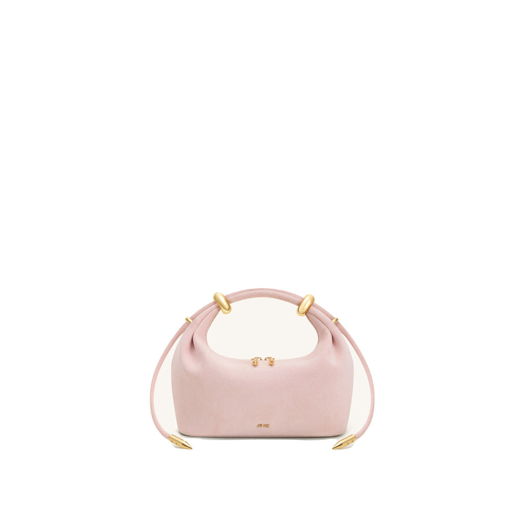 JW PEI Ellie Faux Suede Metal Ring Embellished Top Handle Bag - Pink