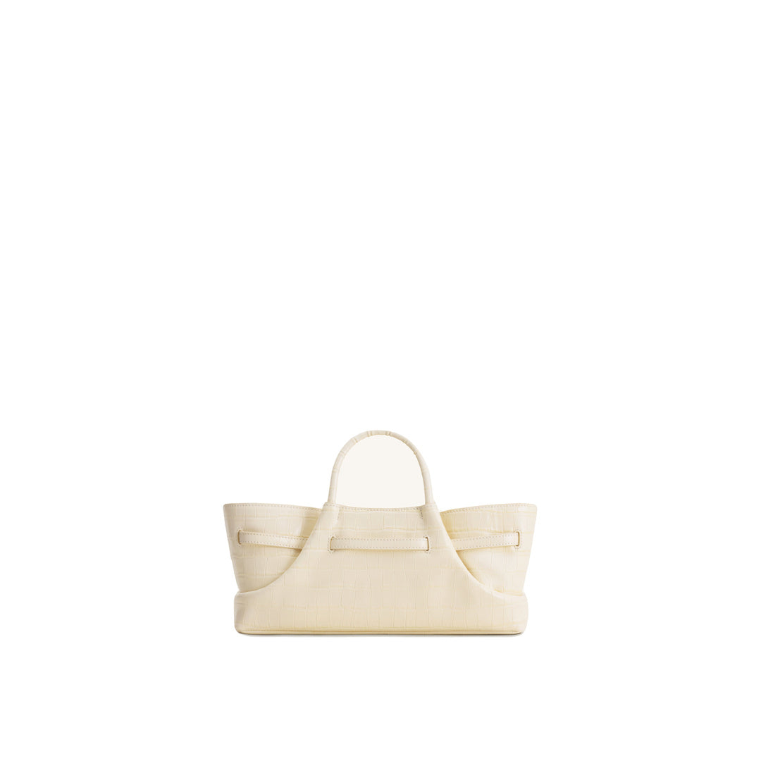 JW PEI Maeve Dachshund Metal Charm Tote Bag - Ivory Croc