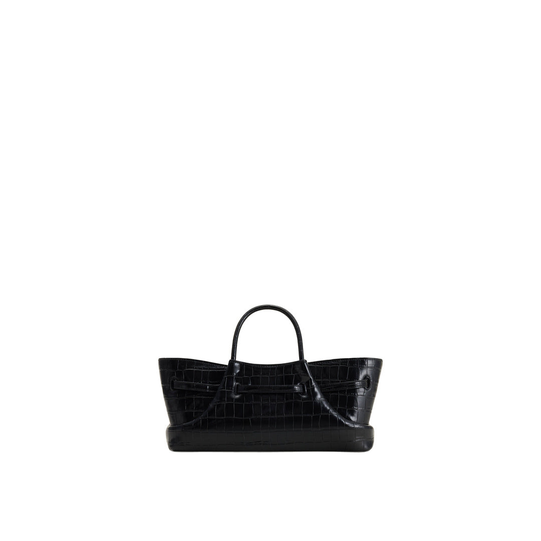 JW PEI Maeve Dachshund Metal Charm Tote Bag - Black Croc