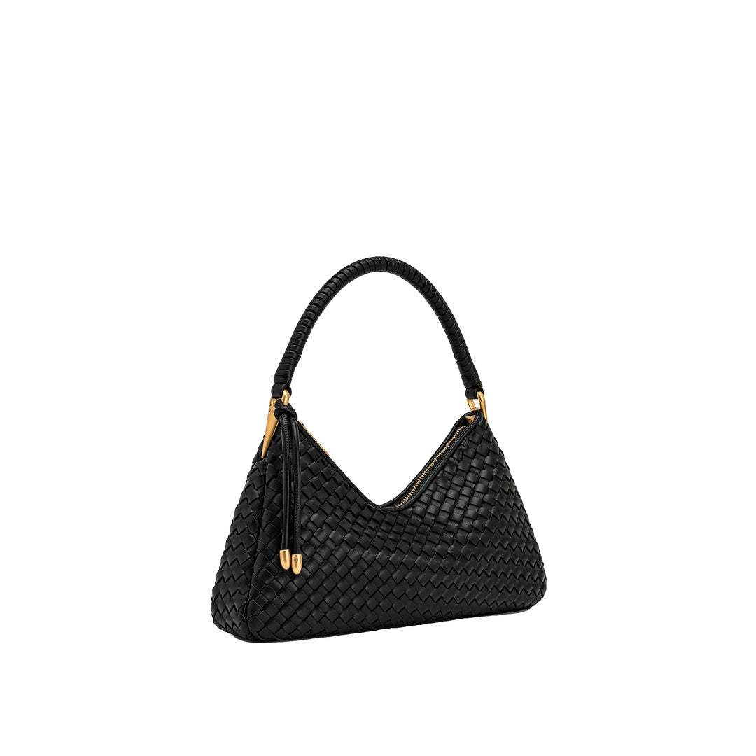 JW PEI Lorena Woven Shoulder Bag - Black