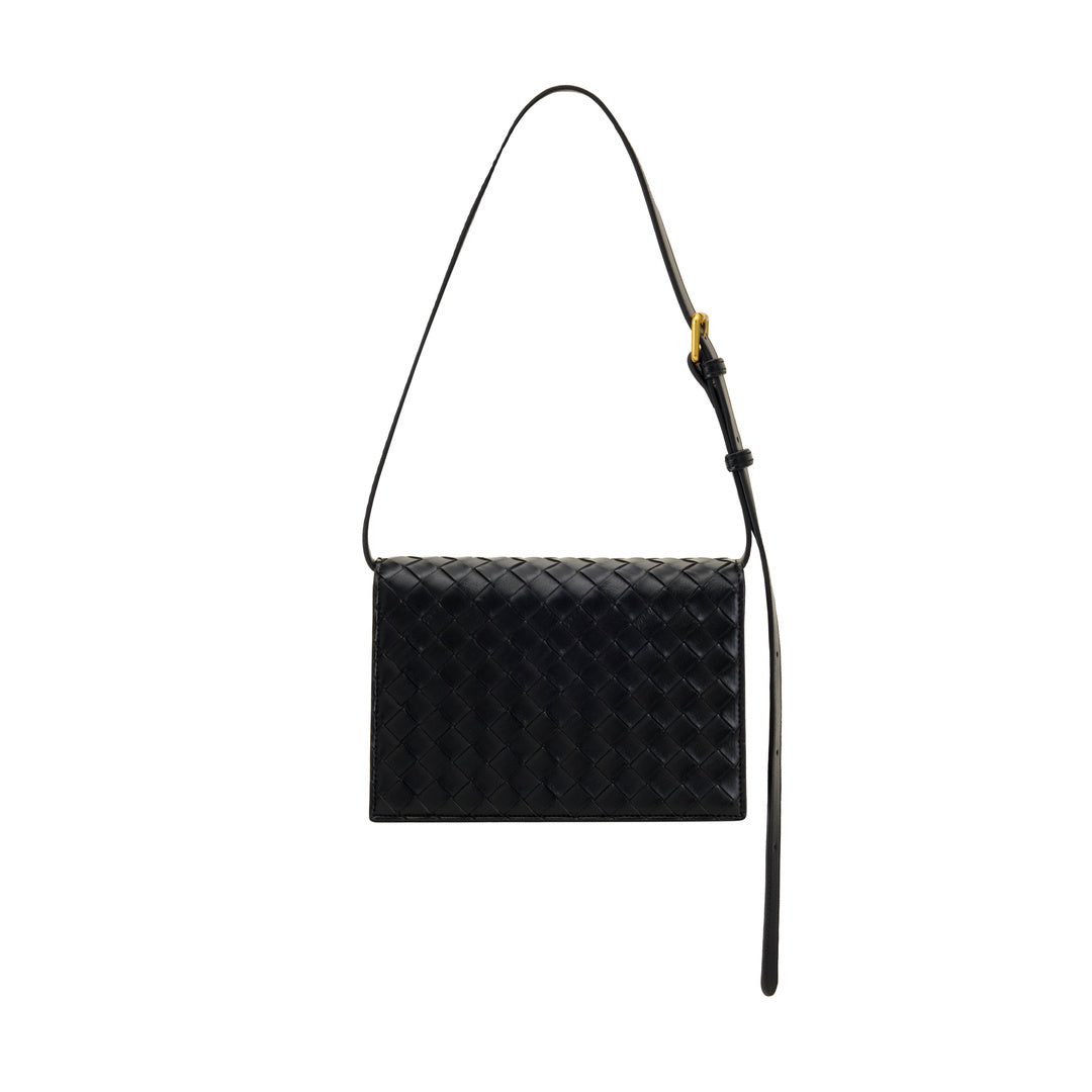 JW PEI Clio Woven Textured Envelope Crossbody Bag - Black