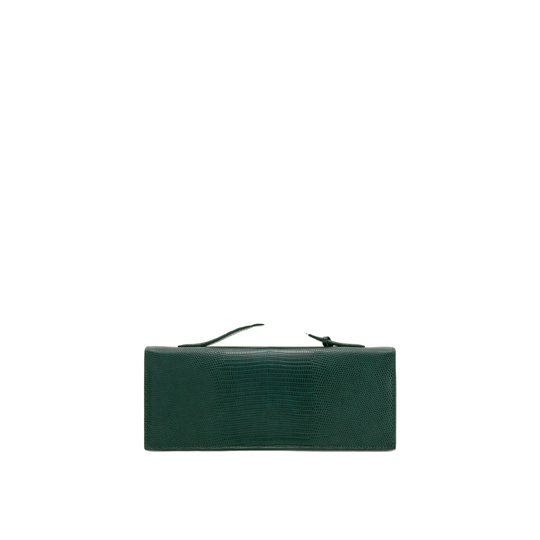 JW PEI Celeste Envelope Top Handle Bag - Olive Green Lizard Texture