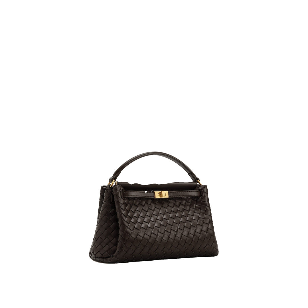 JW PEI Carmen Woven Top Handle Bag - Dark Brown
