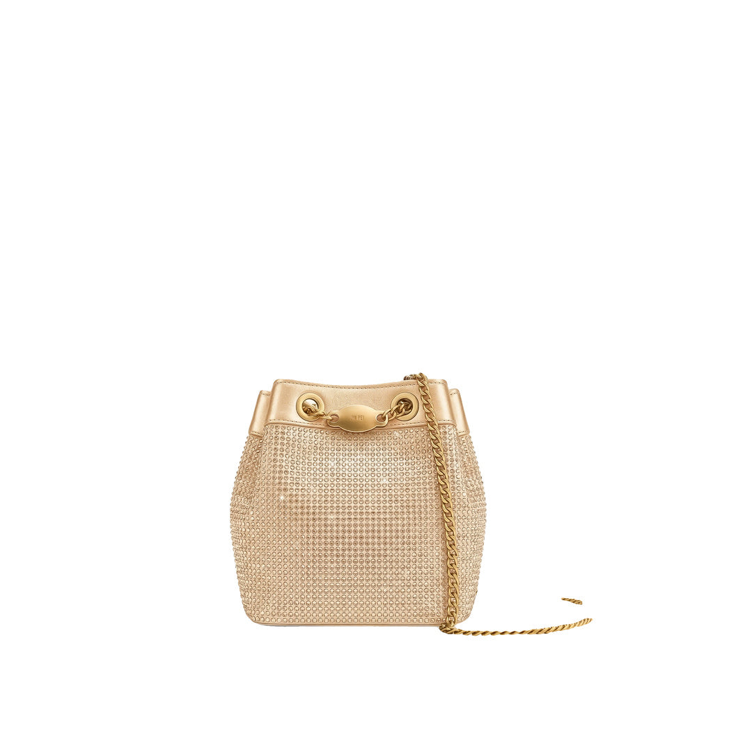 JW PEI Yara Artificial Crystal Bucket Bag - Champagne