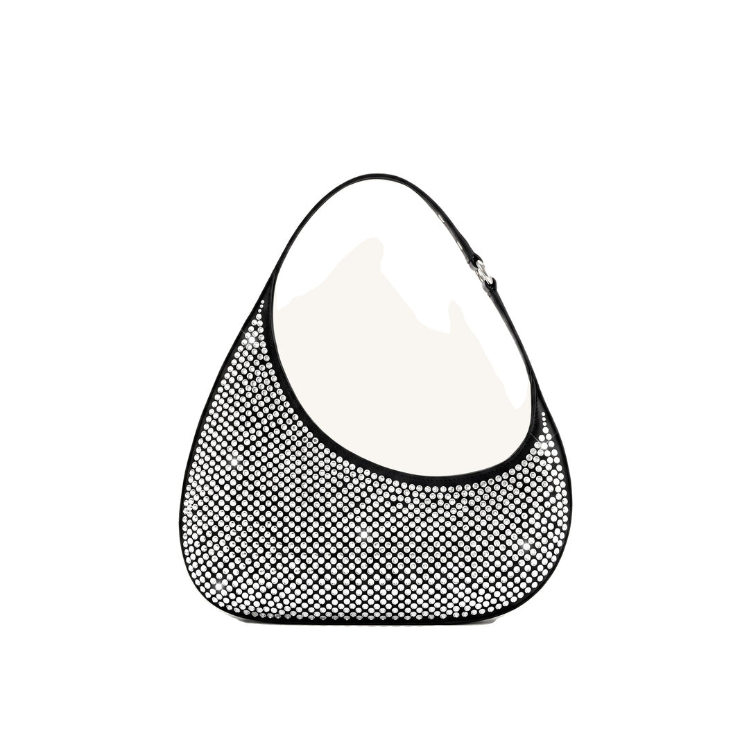 JW PEI Harlee Artificial Crystal Shoulder Bag - Black