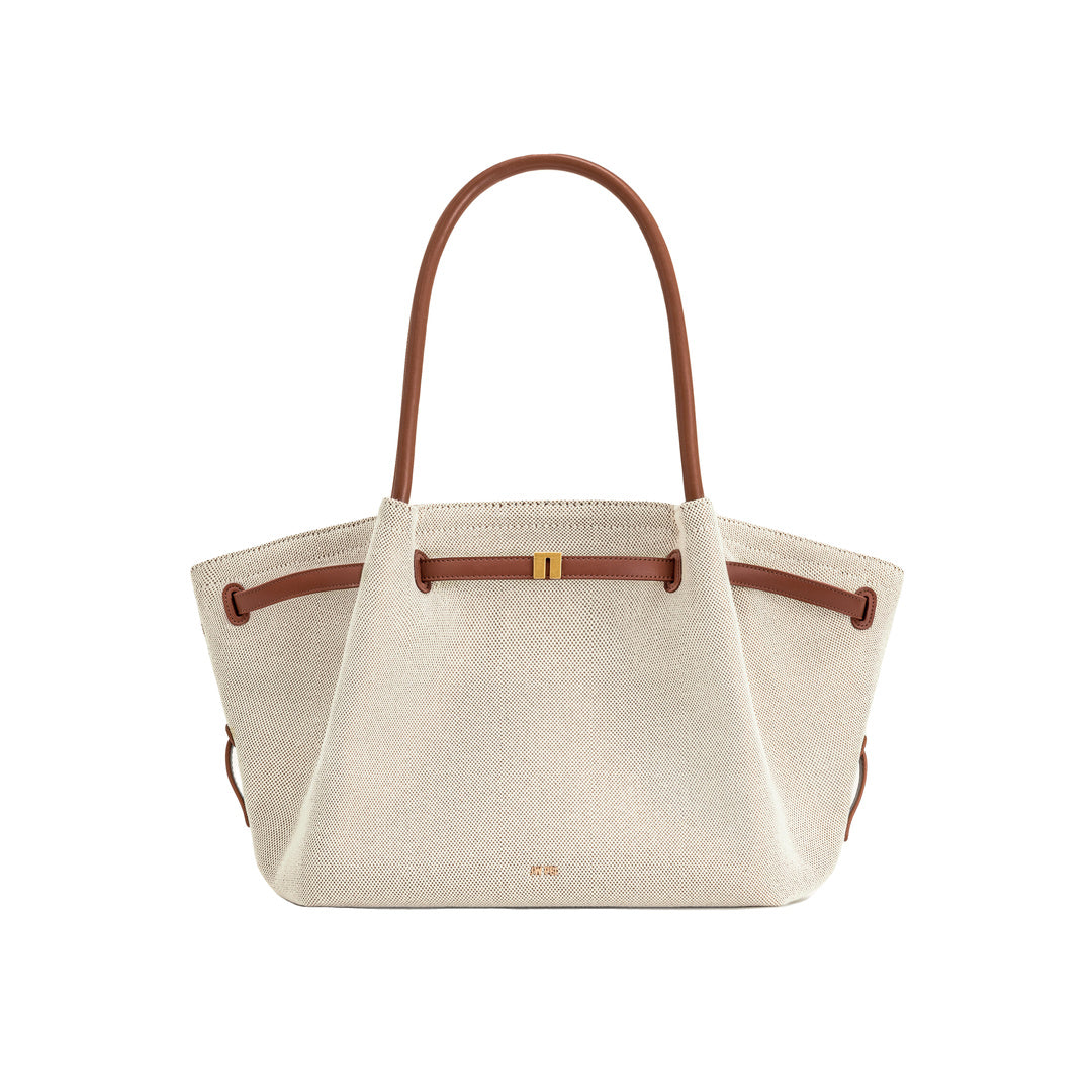 JW PEI Hana Large Tote Bag - Brown Canvas