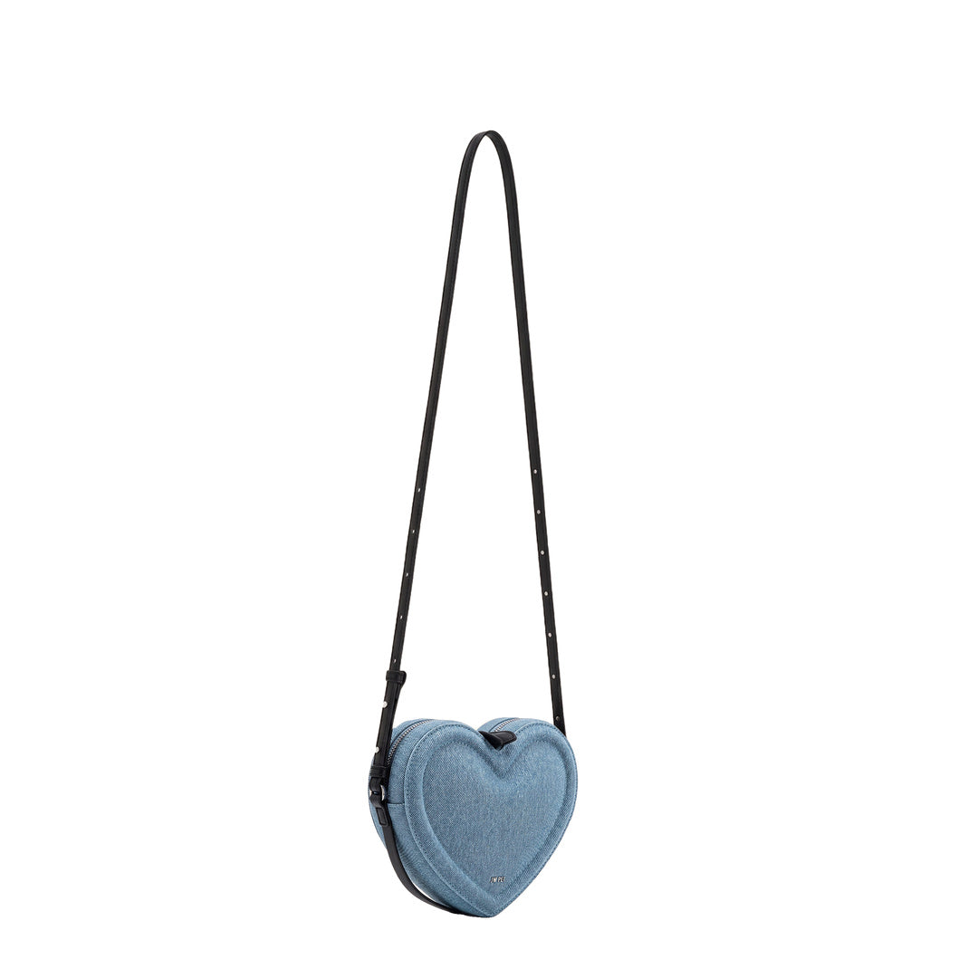 JW PEI Arlene Heart Shaped Crossbody Bag - Light Blue Denim