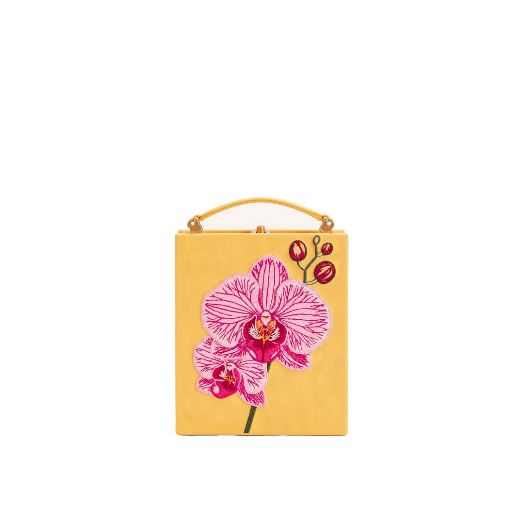 JW PEI Taya Orchid Motif Book Shape Clutch Bag - Yellow