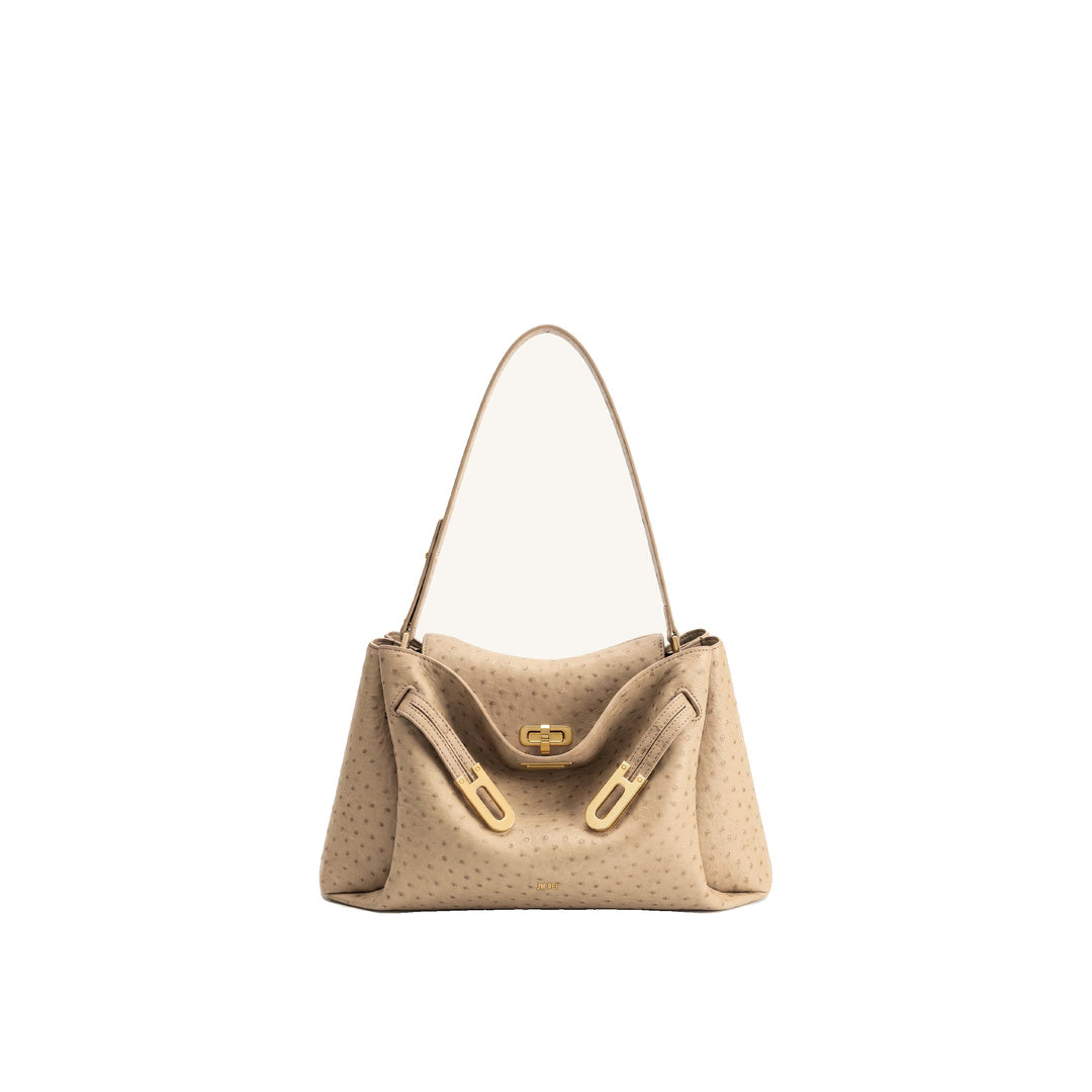 JW PEI Rhea Double Buckle Shoulder Bag - Camel