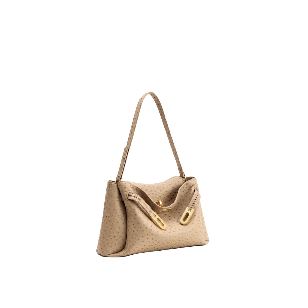 JW PEI Rhea Double Buckle Shoulder Bag - Camel