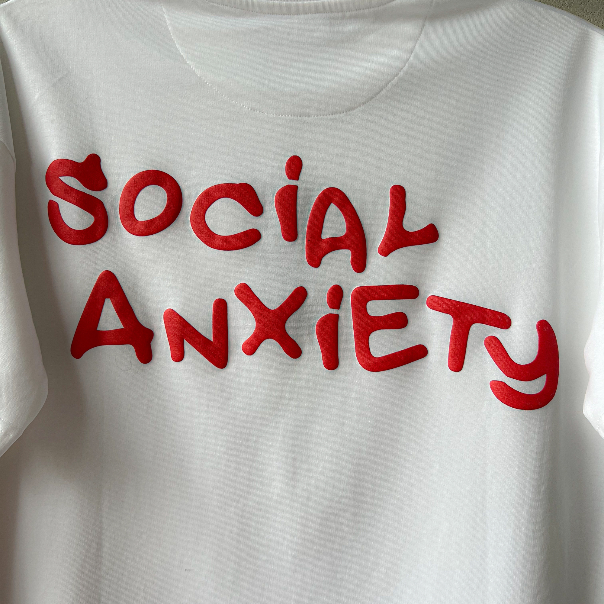 TOO SOBER & SOCIAL ANXIETY WHITE T-SHIRT