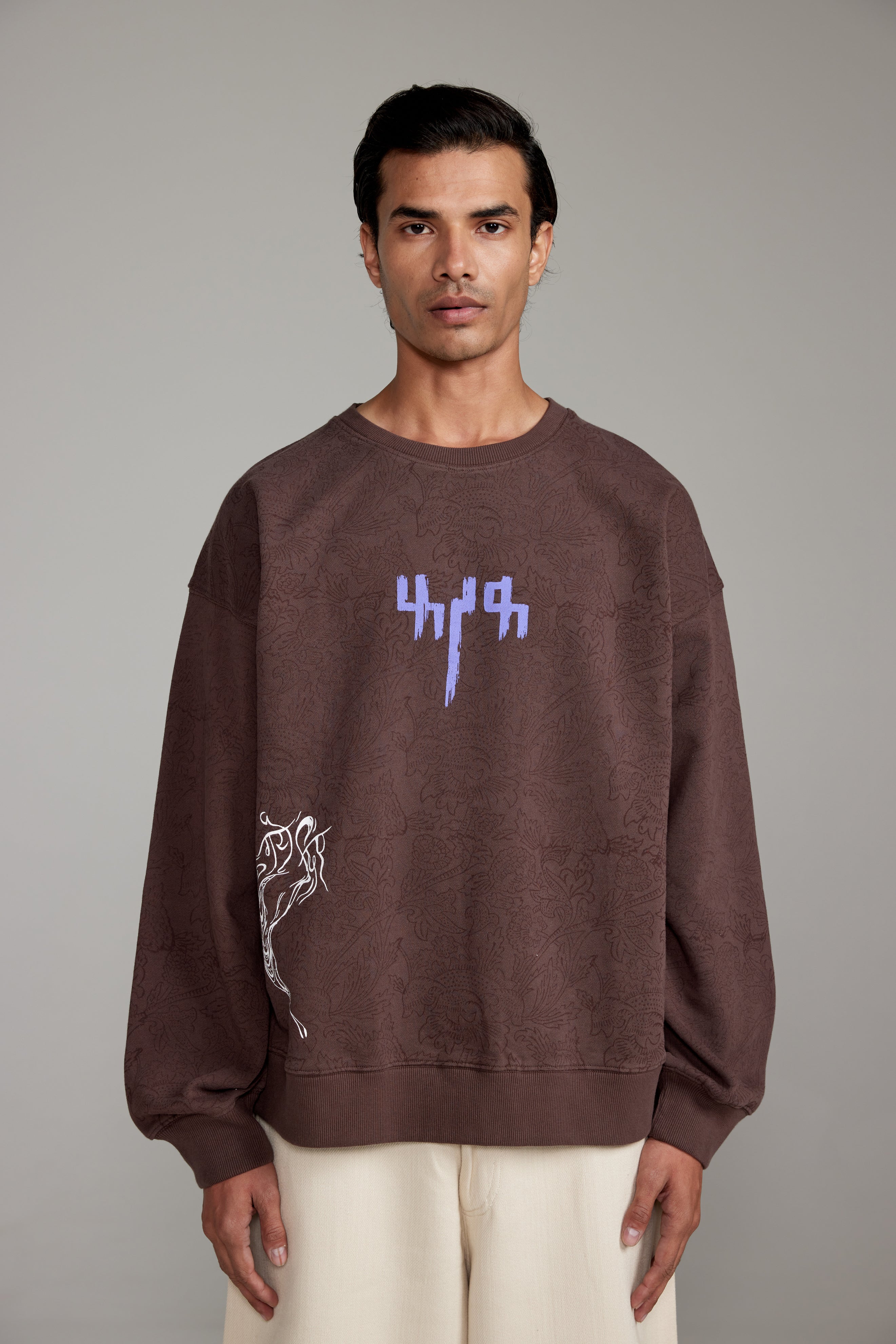 "Raat Akeli Hai" Blockprinted Sweatshirt