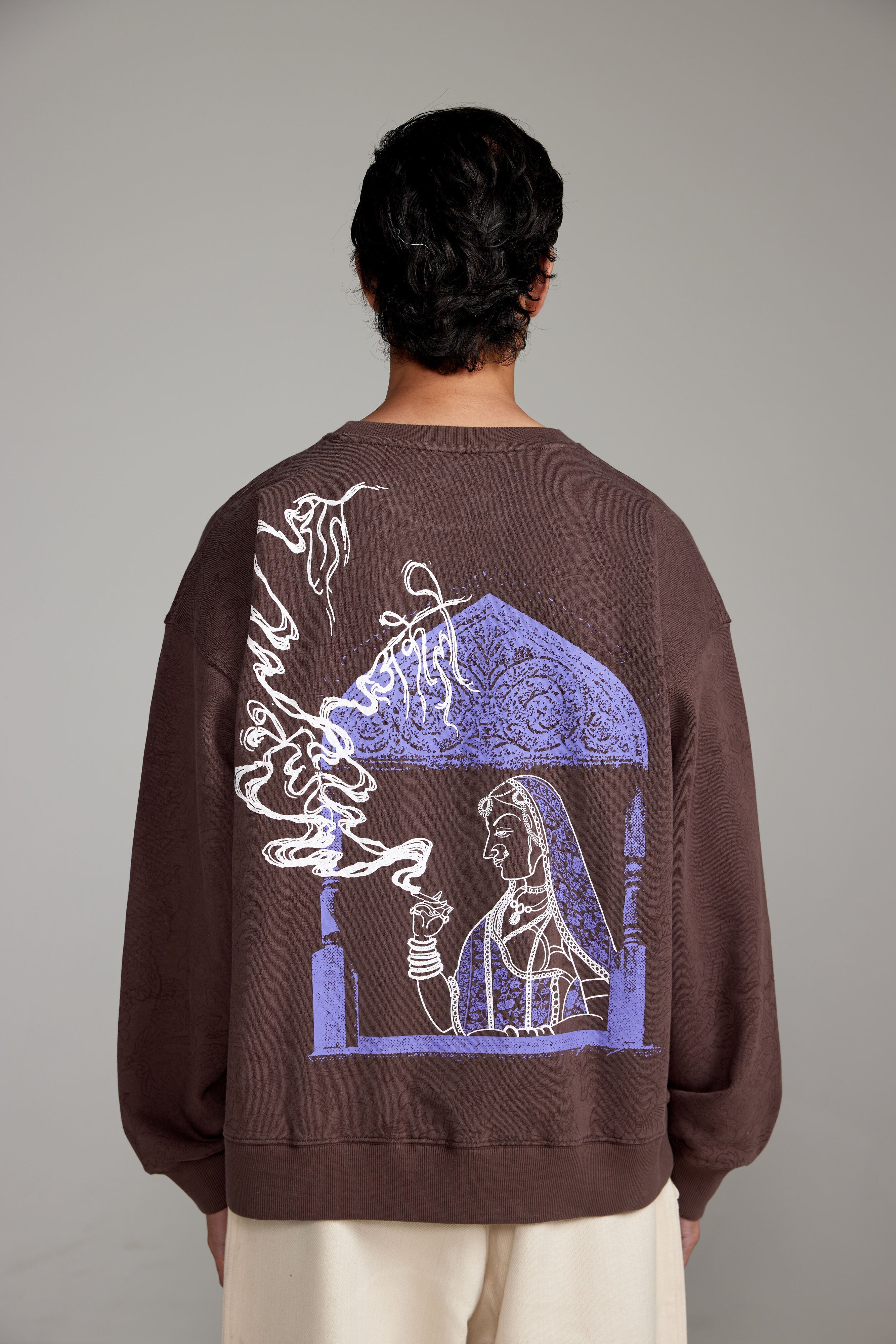 "Raat Akeli Hai" Blockprinted Sweatshirt