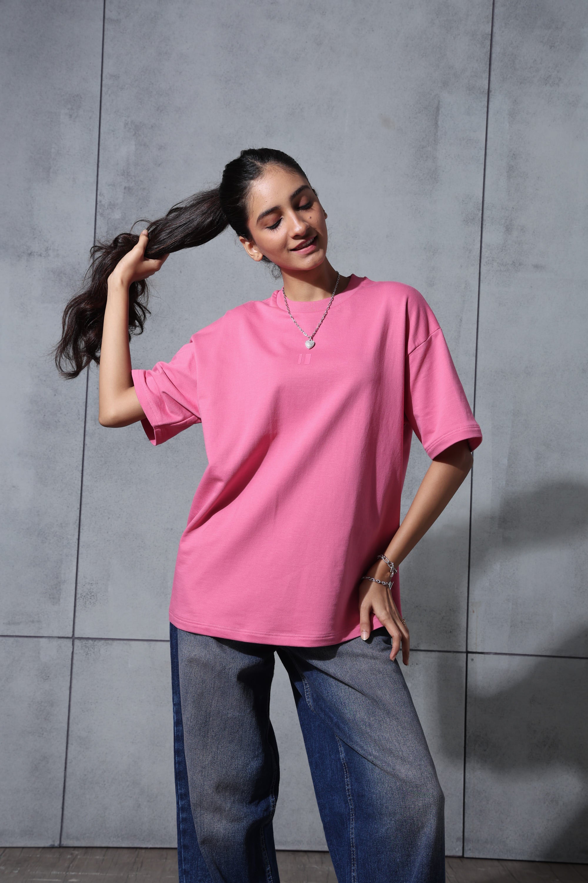 Basic Dark Pink Solid Tshirt