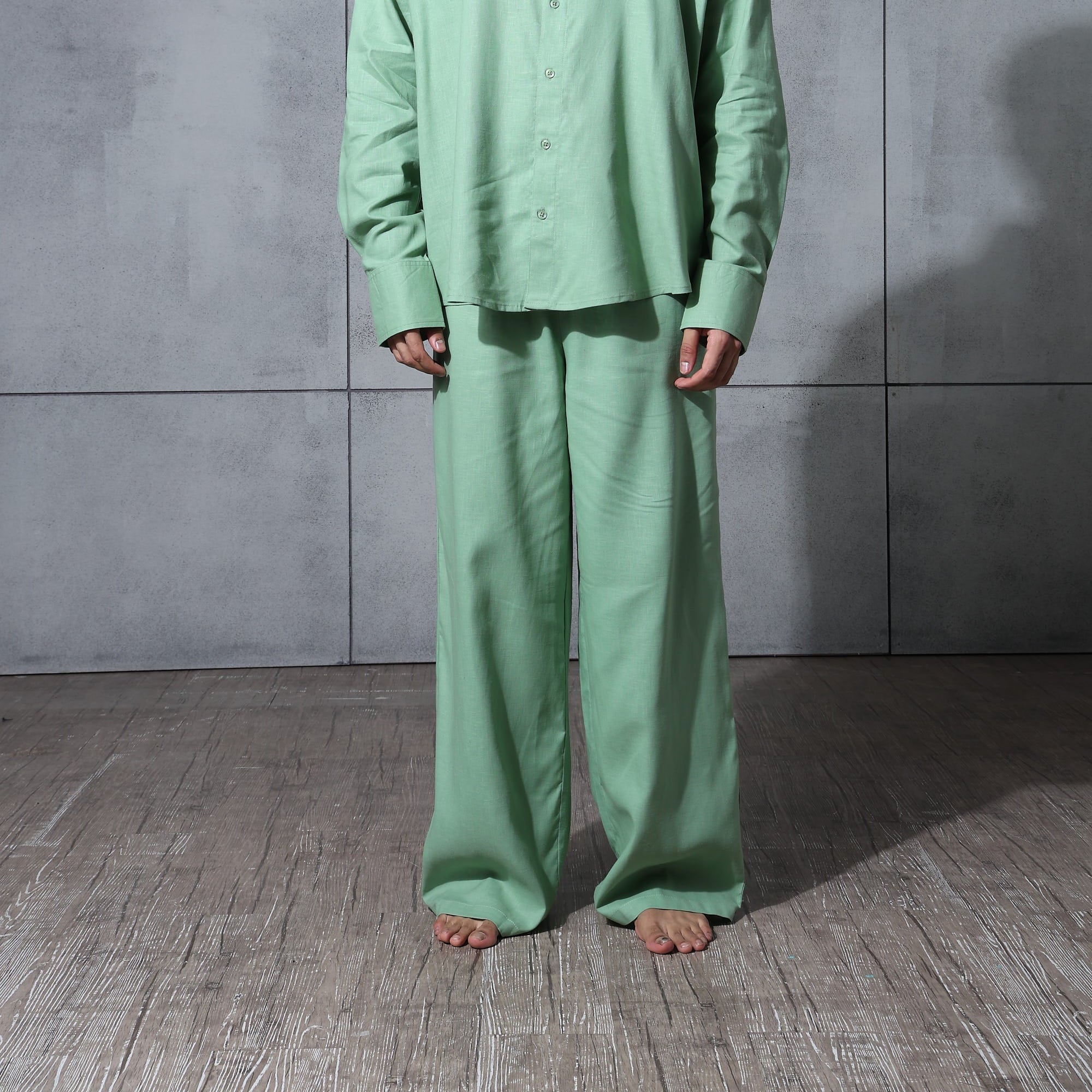 Matcha Mist Linen Pants