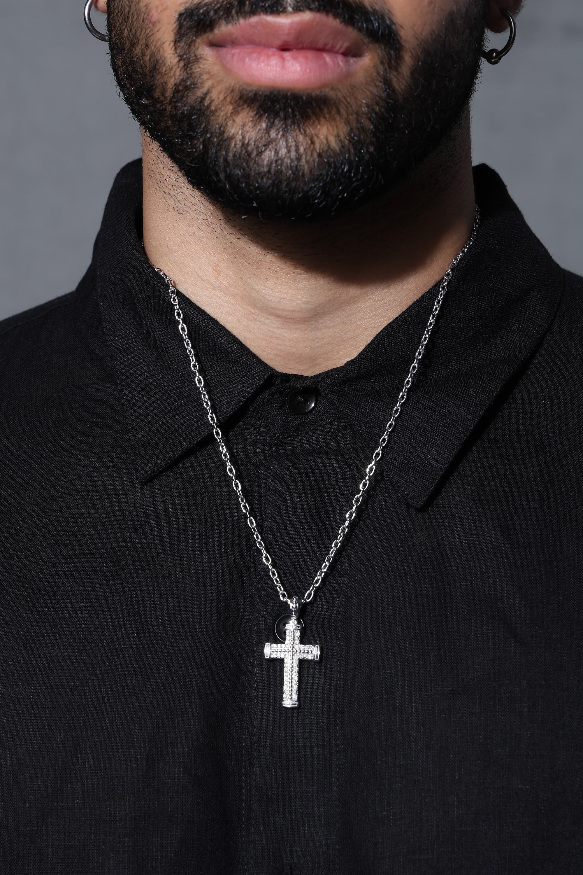 Lab-Grown Diamond Cross Pendant