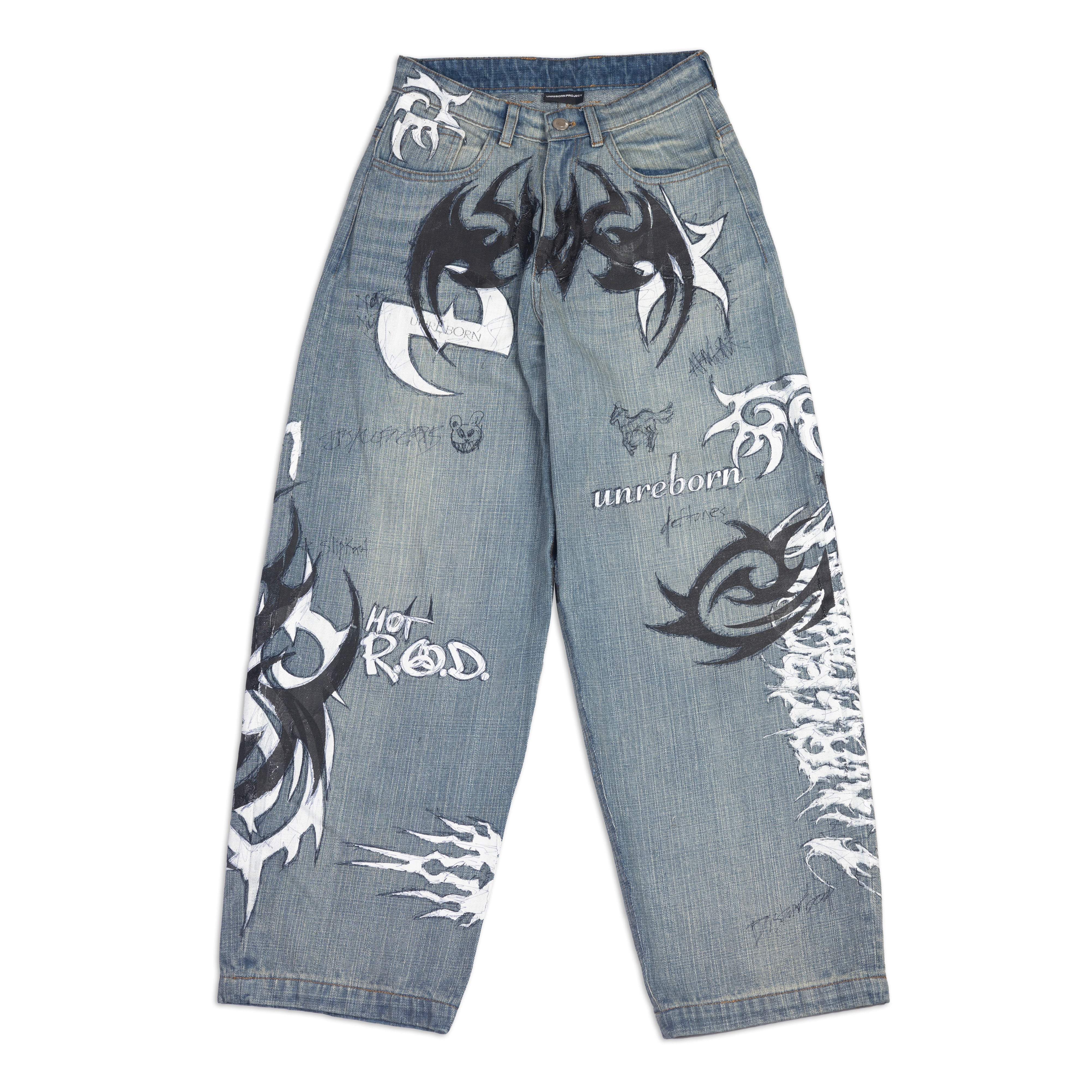 Nu Metal Graffiti Jeans