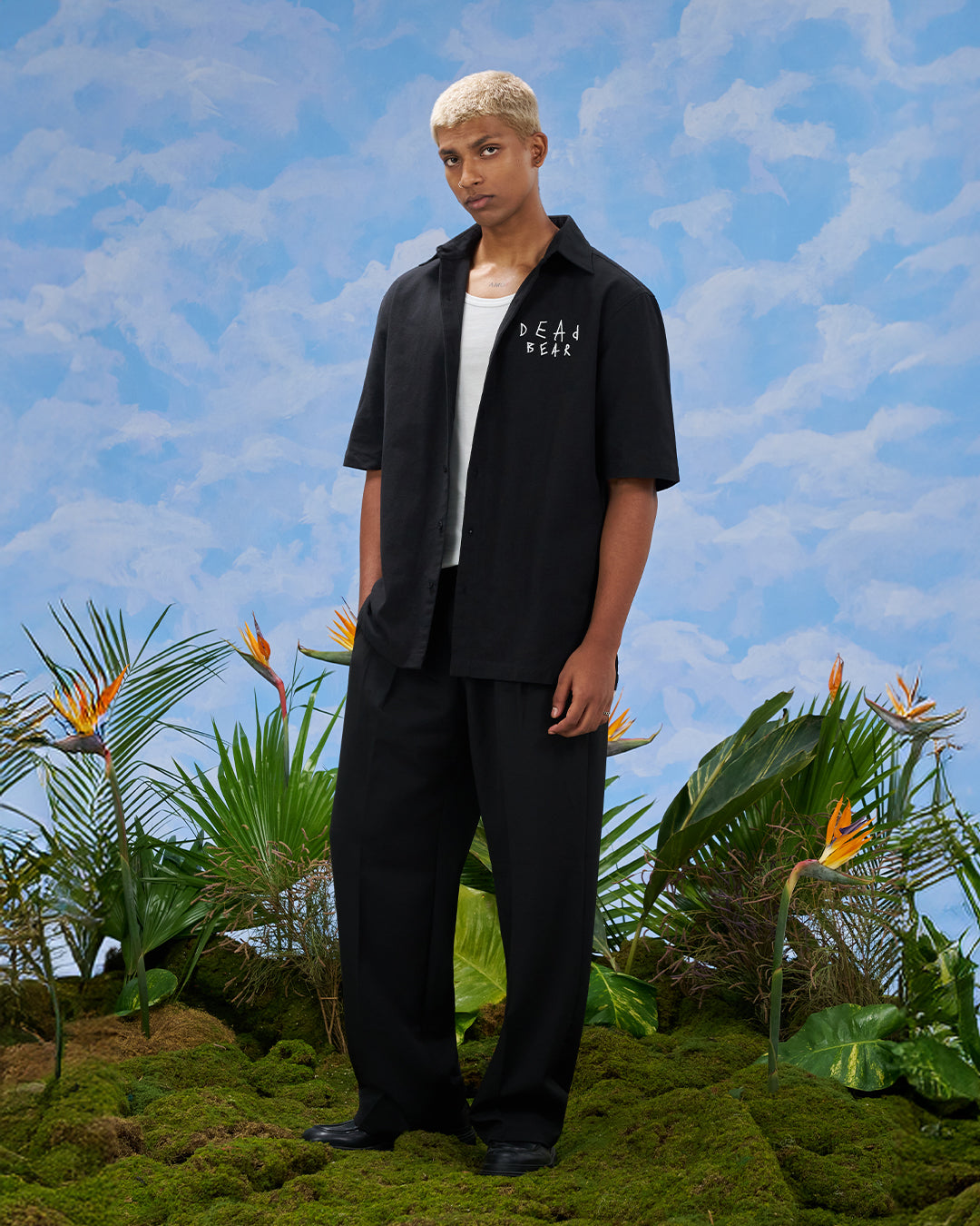 Scribbled Logo Shirt Black