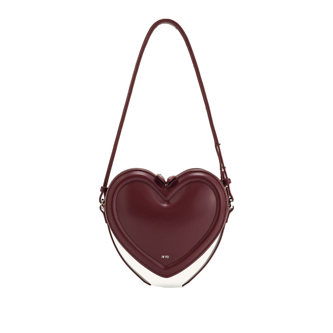 JW PEI Arlene Heart Shaped Bag - Claret