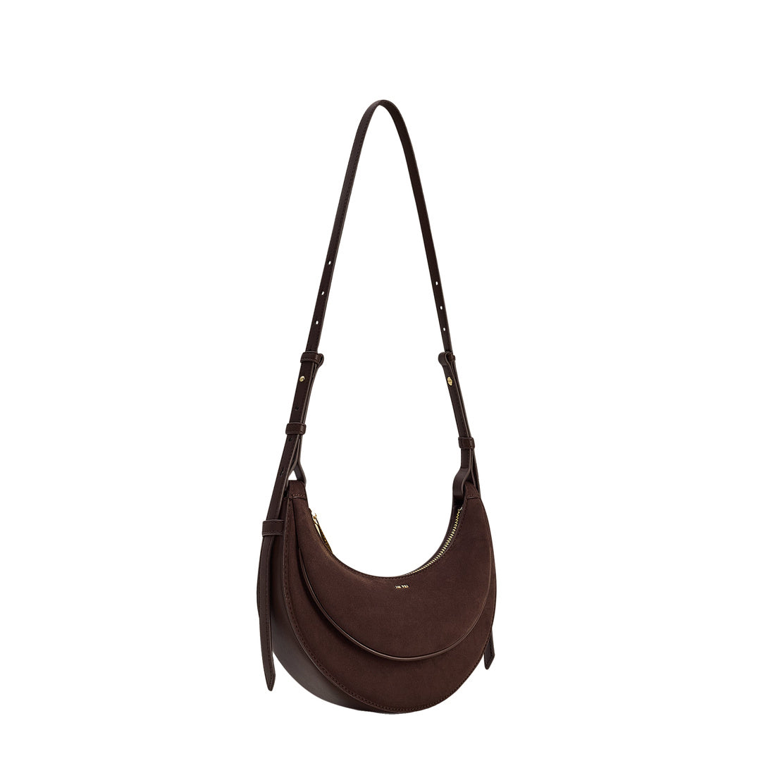 JW PEI Sharon Faux Suede Crossbody Bag - Coffee Brown